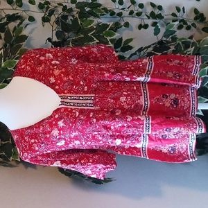 Knox Rose Red Tunic Shirt Sz Small